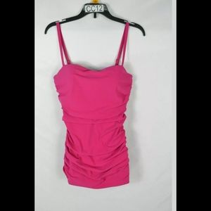 Natori Hibiscus Tankini Bathing Suit Top 8 B/C NWT